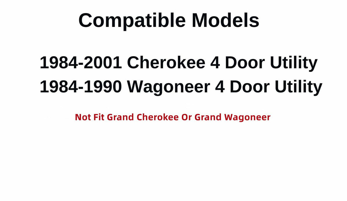 Stationary Driver Left Side Quarter Window Quarter Glass Compatible with Jeep Cherokee/Jeep Wagoneer 1984-2001 Models
