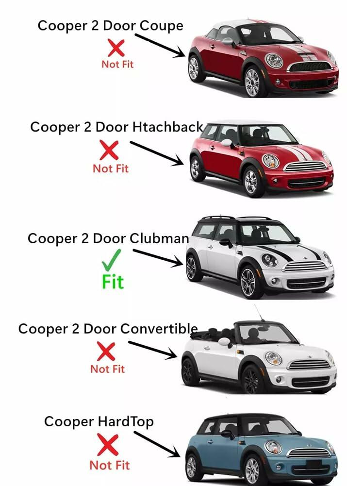 Back Window Back Glass Passenger Right Side Compatible with Mini Cooper Clubman 2 Door Hatchback 2008-2014 Models
