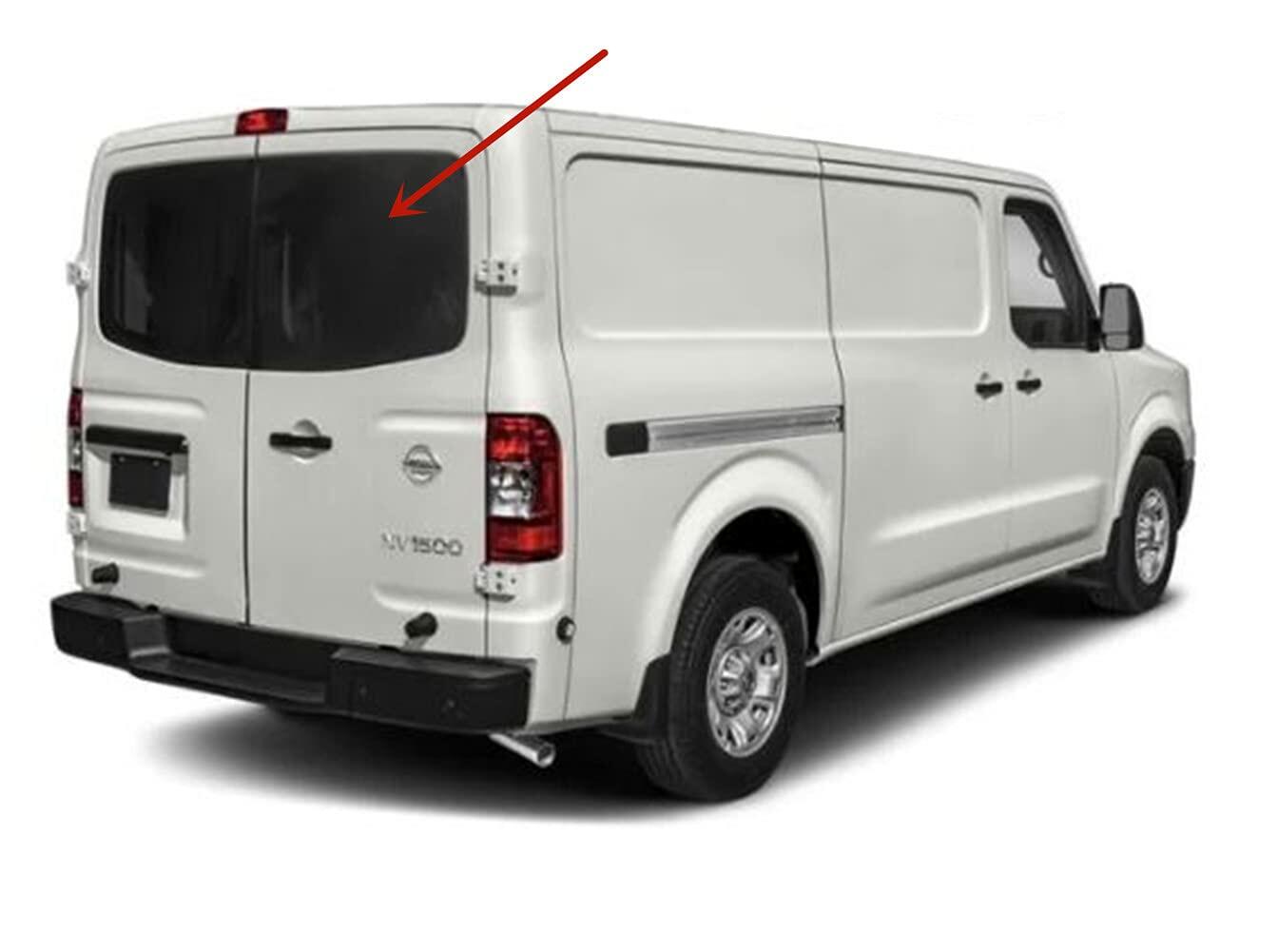 Non-Heated Back Window Back Glass Passenger Right Side Compatible with Nissan NV1500 NV2500 NV3500 2012-2021 Models