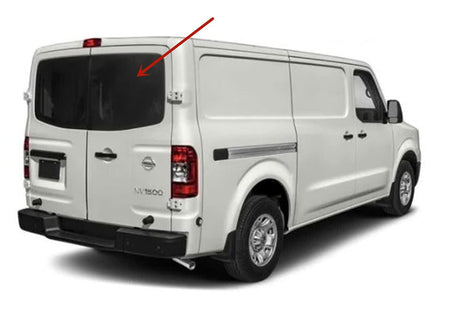 Non-Heated Back Window Back Glass Passenger Right Side Compatible with Nissan NV1500 NV2500 NV3500 2012-2021 Models