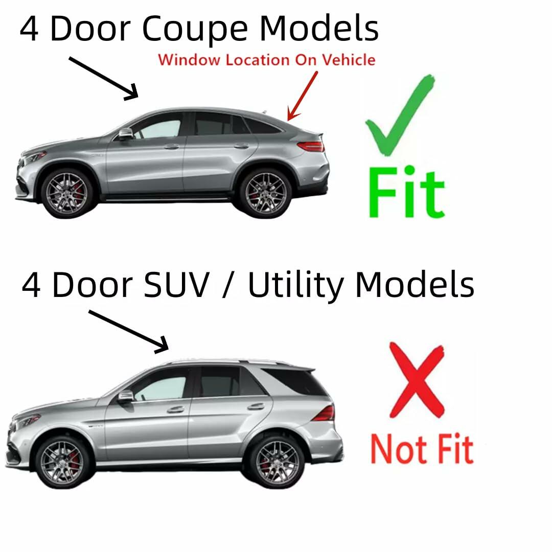 Heated W/TV Antenna Back Window Back Glass Compatible with Mercedes Benz GLE63AMG / GLE450 / GLE43AMG 2016-2019 4 Door Coupe Models