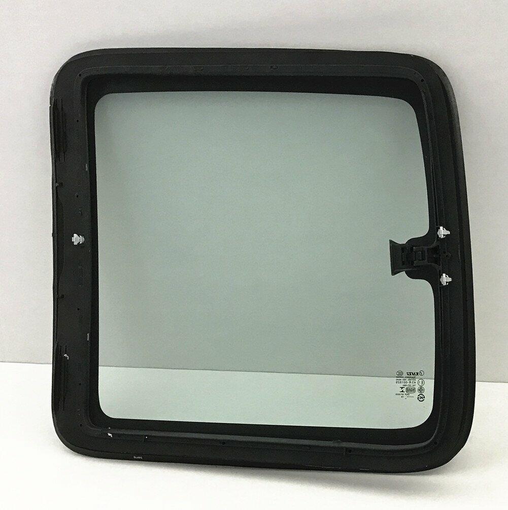 Movable Passenger Right Side Rear Quarter Window Quarter Glass With Frame & Latch Compatible with Chevrolet Silverado 1999-2006 / Classic 2007 Extended Cab Pickup Models