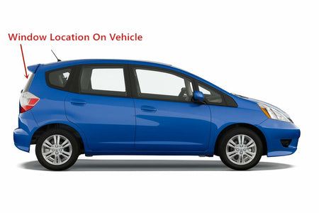 Heated Back Tailgate Window Back Glass Compatible with Honda Fit 4 Door Hatchback 2009-2014 Models