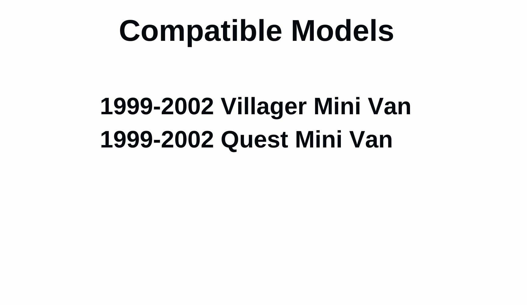 Movable Passenger Right Side Quarter Glass Window Compatible with Mercury Villager/Nissan Quest Mini Van 1999-2002 Models