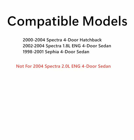 Tempered Passenger Right Side Rear Door Window Door Glass Compatible with Kia Sephia 1998-2001 / Spectra 1.8L Eng 2000-2004 Models