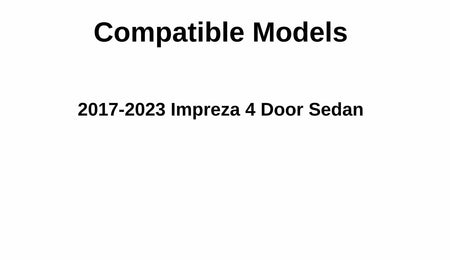 Back Window Heated Glass Compatible with Subaru Impreza 4 Door Sedan 2017-2023 Models