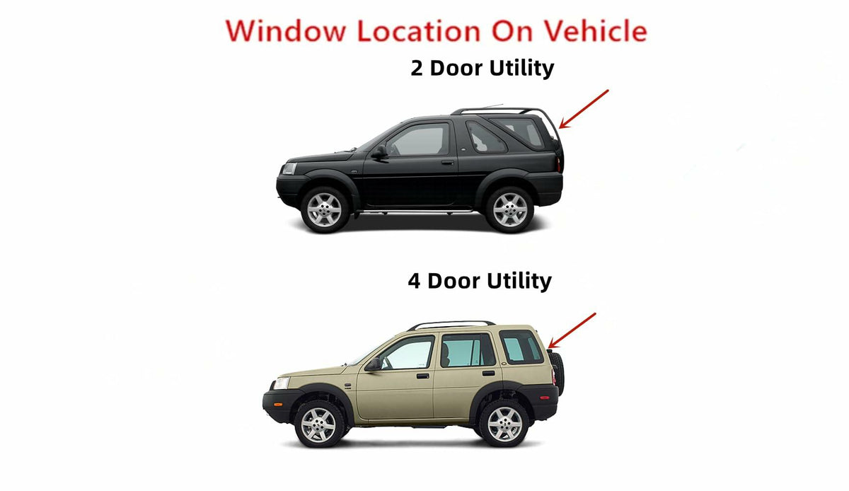 Privacy Heated Back Tailgate Window Back Glass Compatible with Land Rover Freelander 2000-2005 Models