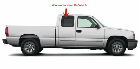 Privacy Movable Passenger Right Side Quarter Window Glass With Frame & Latch Compatible with Chevrolet Silverado 1999-2006 / Classic 2007 Extended Cab Pickup Models