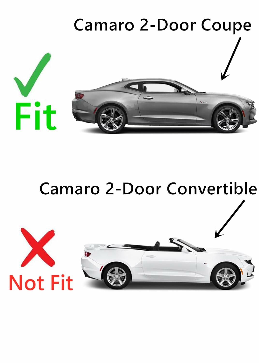 Tempered Passenger Right Side Quarter Window Quarter Glass Compatible with Chevrolet Camaro 2 Door Coupe 2016-2024 Models (Not For Convertible Models)