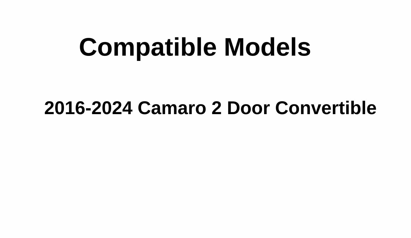 Tempered Passenger Right Side Quarter Window Quarter Glass Compatible with Chevrolet Camaro 2 Door Convertible 2016-2024 Models (Not for Coupe Models)