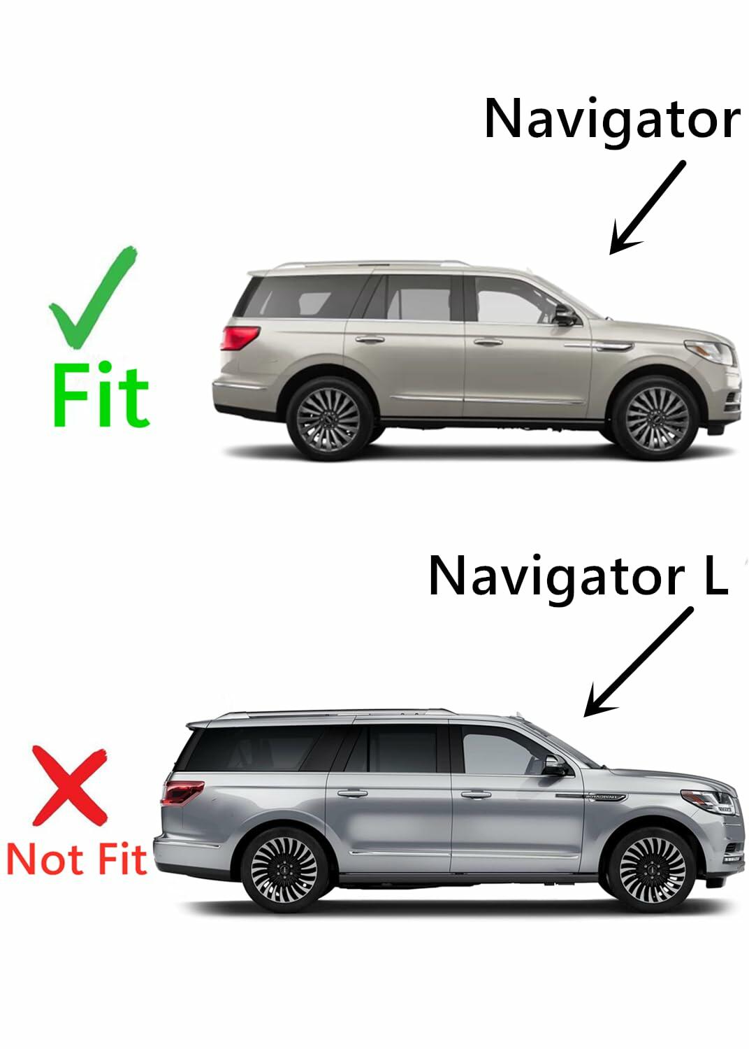 Passenger Right Side Quarter Window Quarter Glass Compatible with Lincoln Navigator Short Wheel Base 2018-2024 Models