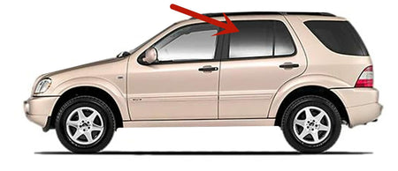 Driver Left Side Rear Door Window Door Glass Compatible with Mercedes Benz ML320 ML350 ML430 ML55 AMG ML500 1998-2005 Models