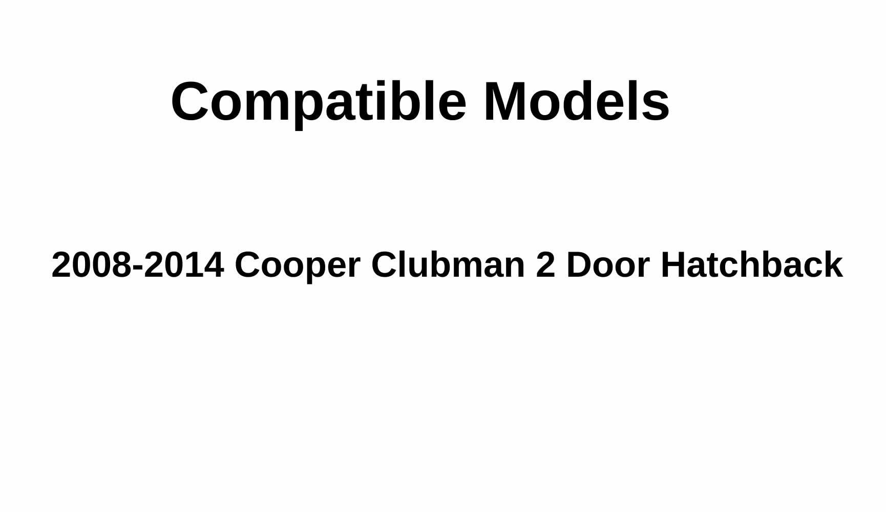 Back Window Back Glass Driver Left Side Compatible with Mini Cooper Clubman 2 Door Hatchback 2008-2014 Models