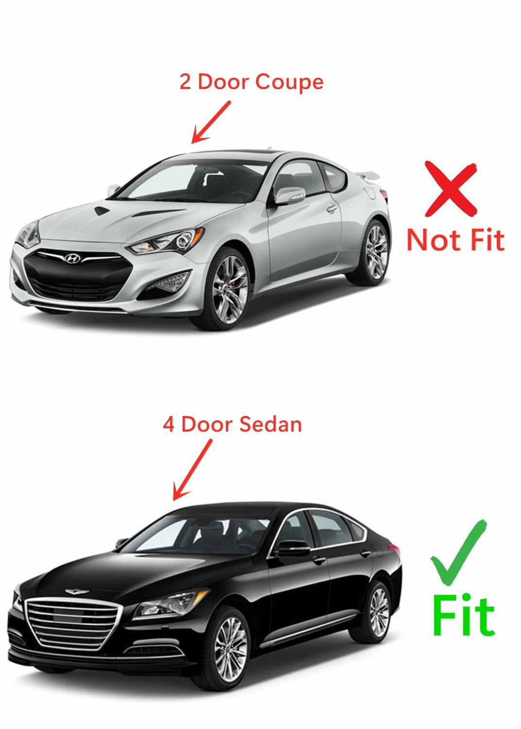 Heated Rear Back Window Back Glass Compatible with Hyundai Genesis 4 Door Sedan 2009-2014 Models