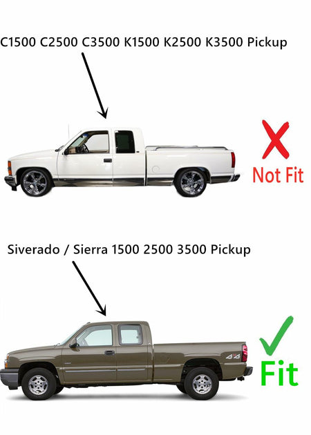Movable Driver Left Side Rear Quarter Window Quarter Glass With Frame & Latch Compatible with Chevrolet Silverado 1999-2006 / Classic 2007 Extended Cab Pickup Models