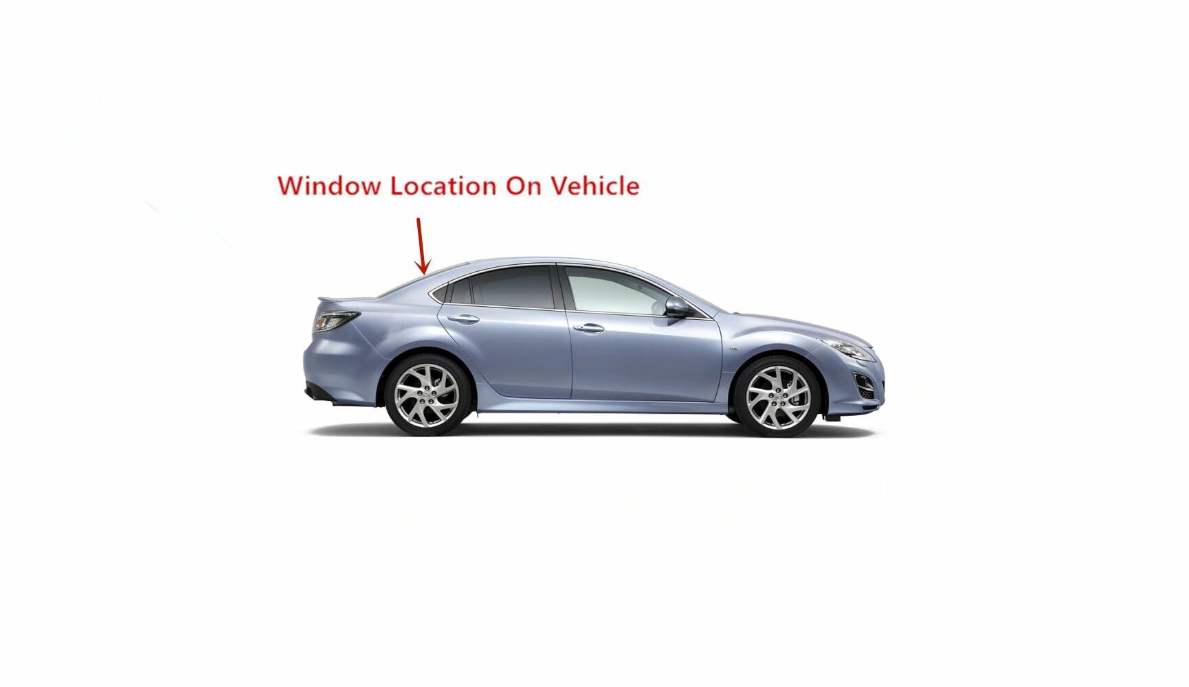 Heated Back Window Back Glass Compatible with Mazda 6 2009-2013 Models