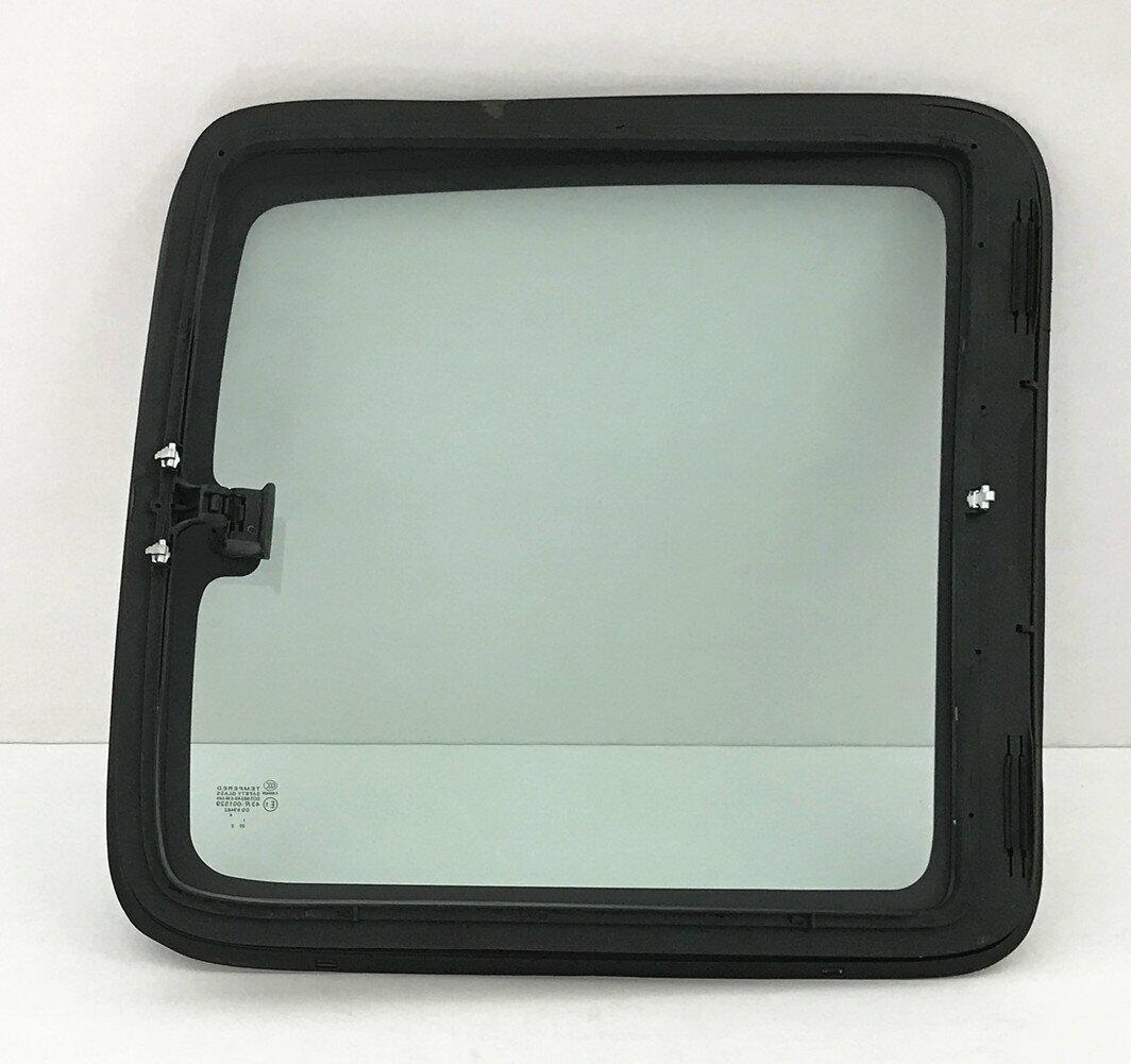 Movable Driver Left Side Rear Quarter Window Quarter Glass With Frame & Latch Compatible with Chevrolet Silverado 1999-2006 / Classic 2007 Extended Cab Pickup Models