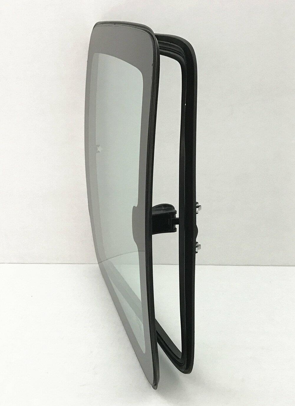 Movable Driver Left Side Rear Quarter Window Quarter Glass With Frame & Latch Compatible with Chevrolet Silverado 1999-2006 / Classic 2007 Extended Cab Pickup Models