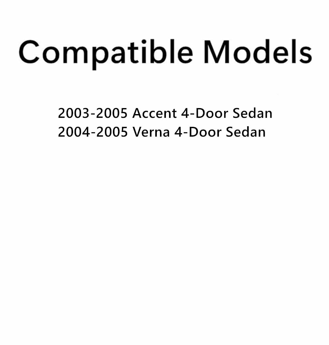 Heated Back Window Back Glass Compatible with Hyundai Accent / Dodge Verna 4-Door Sedan 2003-2005 Models