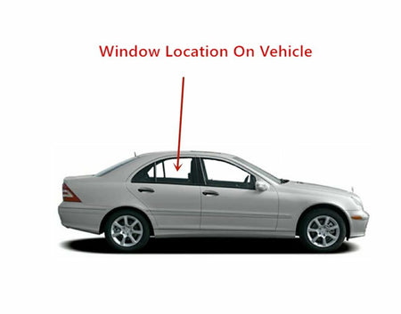 Passenger Right Side Rear Door Window Door Glass Compatible with Mercedes Benz C230 C240 C320 C32AMG C55AMG 4 Door Sedan 2001-2005 Models
