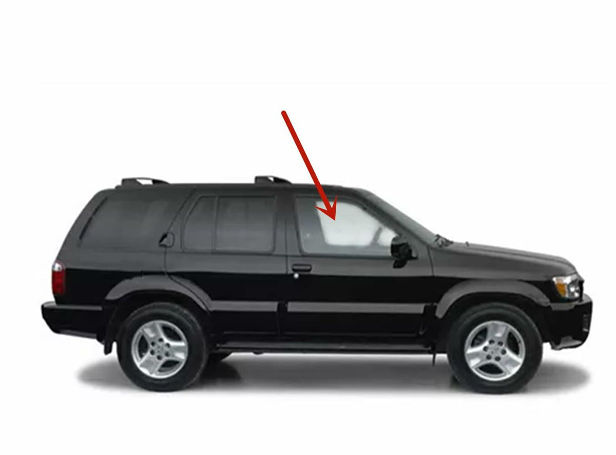 Passenger Right Side Front Door Window Door Glass Compatible with Nissan Pathfinder/Infiniti QX4 1996-2004 Models (Not For Pathfinder Armada)