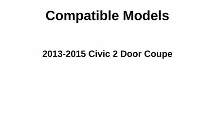 Heated Back Window Back Glass Compatible with Honda Civic 2 Door Coupe 2013-2015 Models