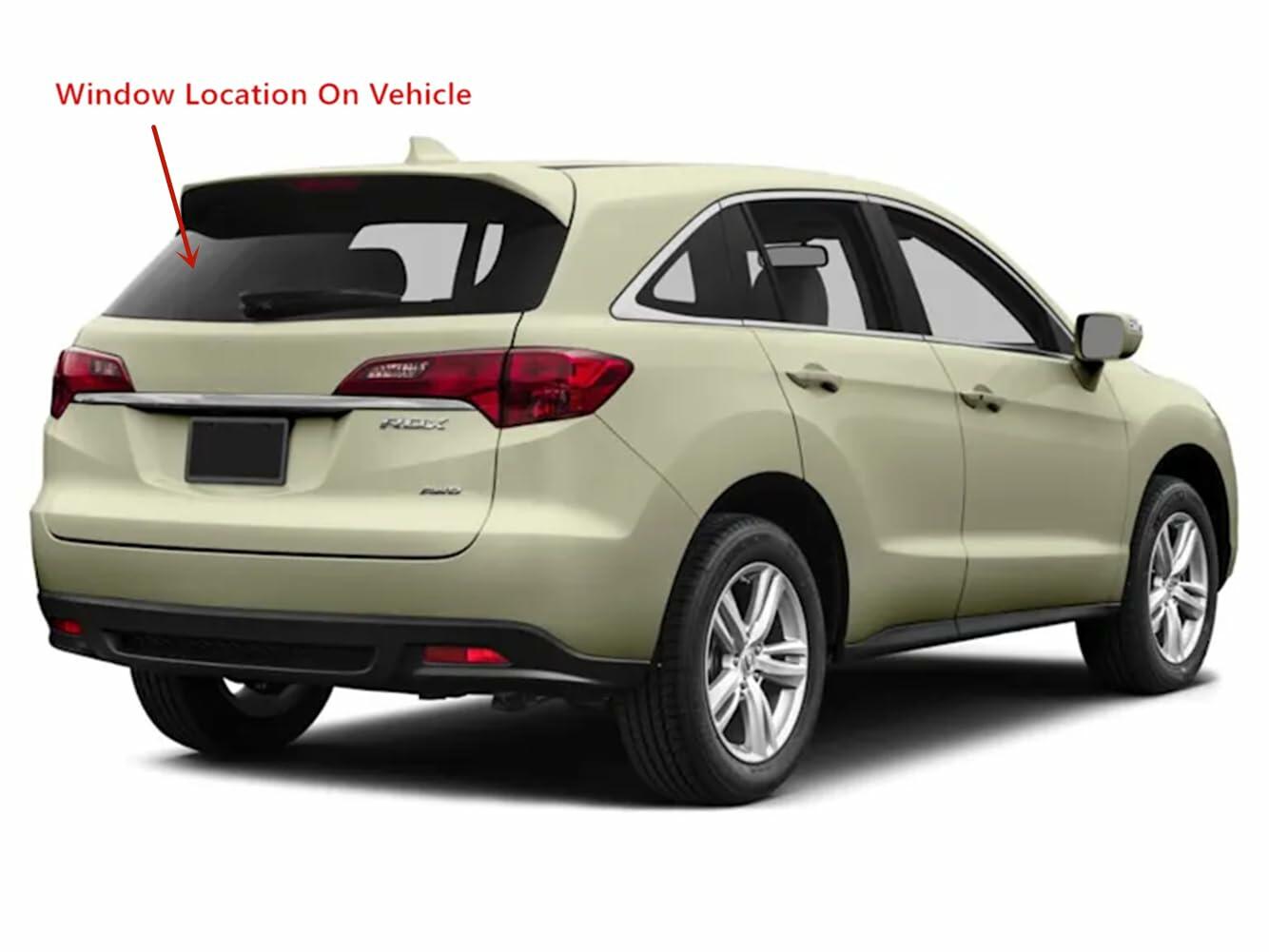 Heated Back Tailgate Window Back Glass Compatible with Acura RDX 2013-2018 Models