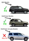 Passenger Right Side Rear Door Window Door Glass Compatible with Nissan Pathfinder/Infiniti QX4 1996-2004 Models (Not For Pathfinder Armada)