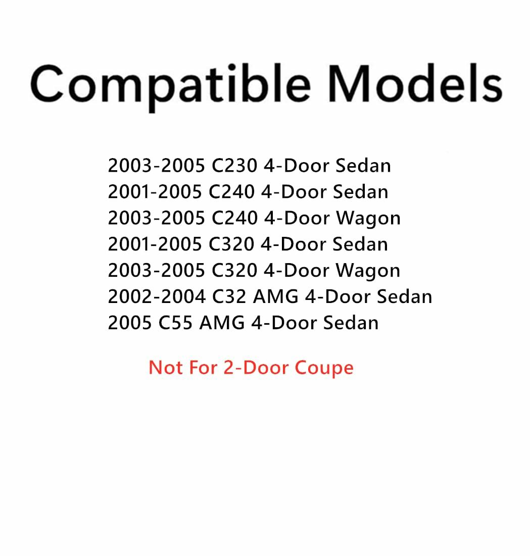Passenger Right Side Front Door Window Door Glass Compatible with Mercedes Benz C230 / C240 / C32 AMG / C320 / C55 AMG 4 Door Sedan/Wagon 2001-2005 Models