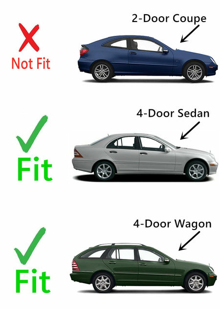Passenger Right Side Front Door Window Door Glass Compatible with Mercedes Benz C230 / C240 / C32 AMG / C320 / C55 AMG 4 Door Sedan/Wagon 2001-2005 Models