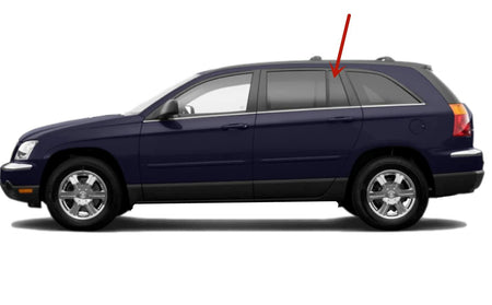 Driver Left Side Rear Vent Window Vent Glass Compatible with Chrysler Pacifica 2004-2008 Models