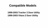 Driver Left Side Door Window Door Glass Compatible with Chevrolet Tracker/Suzuki Vitara 2 Door Utility 1999-2003 Models