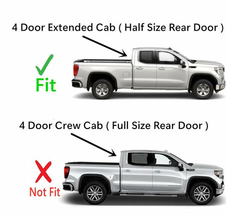 Passenger Right Side Rear Door Window Door Glass Compatible with Chevrolet Silverado 2500/3500 2020-2026 GMC Sierra 2500/3500 2020-2026 4-Door Extended Cab Pickup (Half Size Rear Door) Models