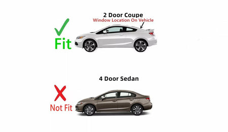 Heated Back Window Back Glass Compatible with Honda Civic 2 Door Coupe 2013-2015 Models