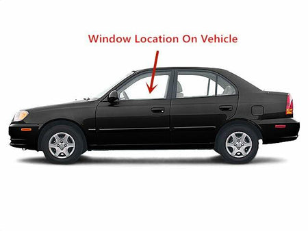 Driver Left Side Front Door Window Door Glass Compatible with Hyundai Accent/Dodge Verna 2000-2005 4 Door Models
