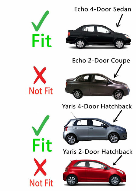 Passenger Right Side Front Door Window Door Glass Compatible with Toyota Echo 4 Door Sedan 2000-2005 Models/Toyota Yaris 4 Door Hatchback 2004-2005 Models
