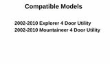 Driver Left Side Rear Vent Window Vent Glass Compatible with Ford Explorer 2002-2010 / Mercury Mountaineer 2002-2010 4-Door Models