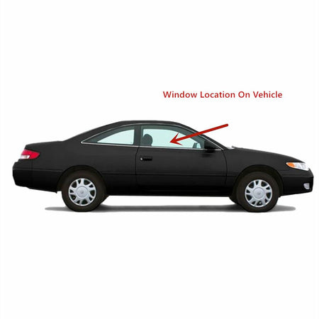 Passenger Right Side Door Window Door Glass Compatible with Toyota Solara 1999-2003 Models
