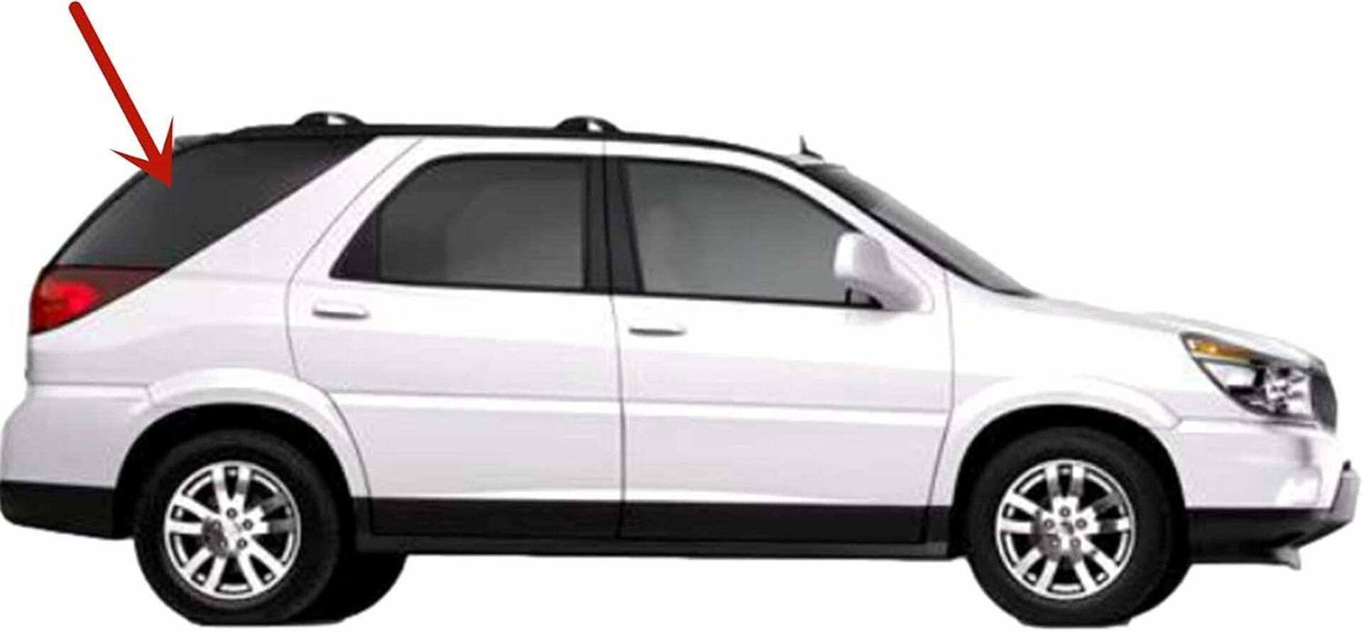 OEM W/On-Star Style Passenger Right Side Quarter Window Quarter Glass Compatible with Buick Rendezvous 2002-2007 Models
