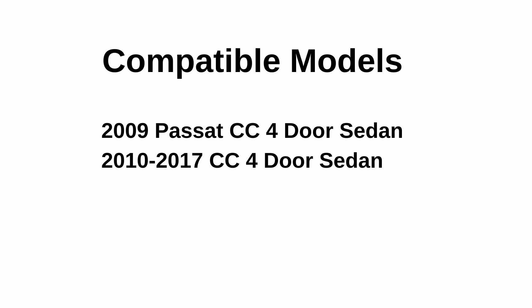 Heated Back Window Back Glass Compatible with Volkswagen CC 2010-2017 Models / Passat CC 2009 Models