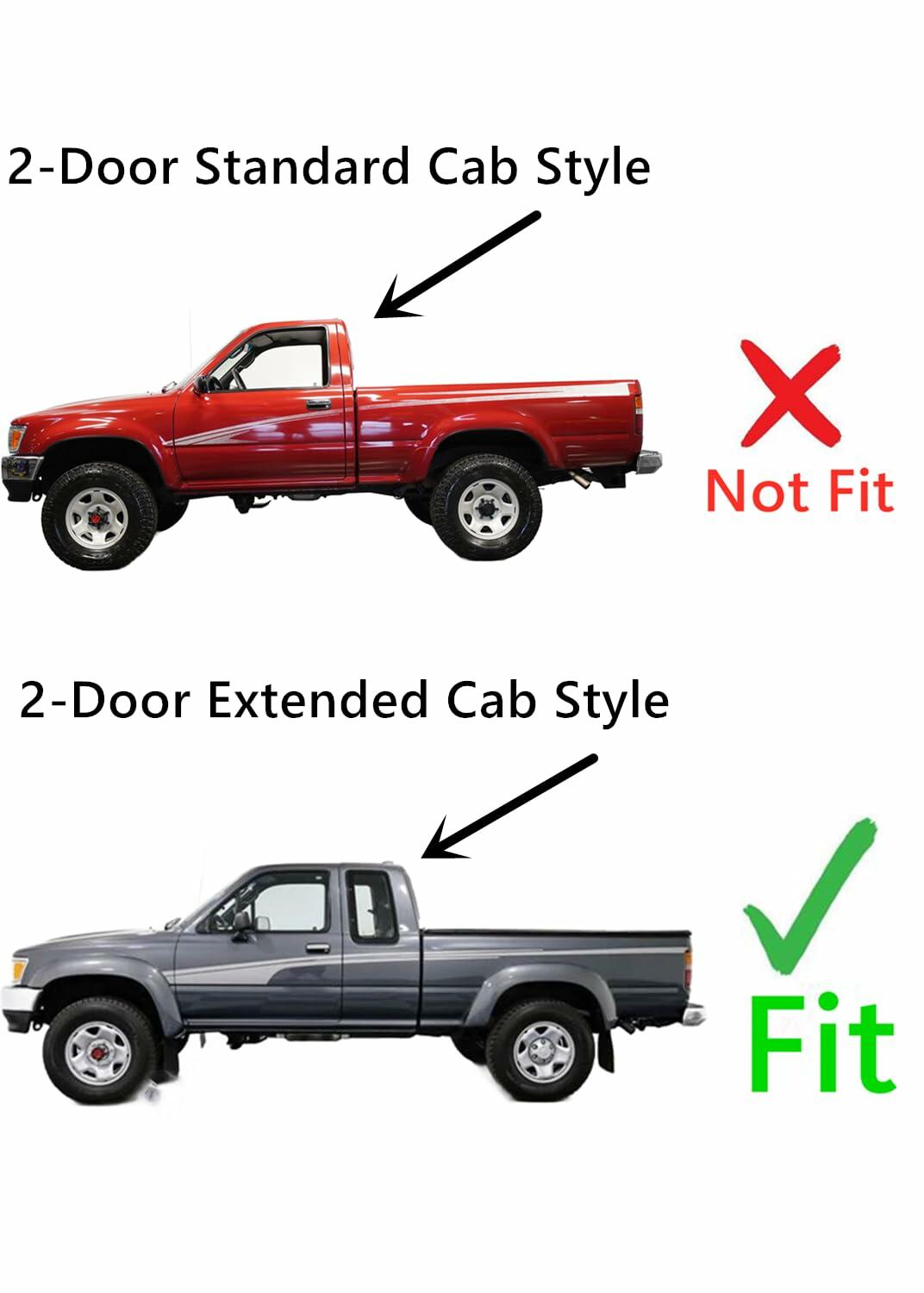 Back Window Back Glass Stationary Compatible with Toyota Pickup 2 Door Extended Cab 1989-1995 Models