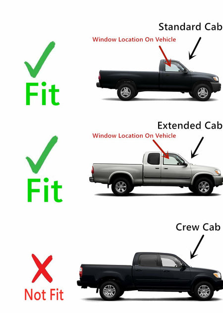 Passenger Right Side Door Window Door Glass Compatible with Toyota Tundra Pickup Extended/Standard Cab 2000-2006 Models
