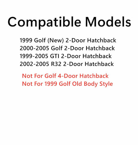 Passenger Right Side Door Window Door Glass Compatible with Volkswagen GTI 1999-2005 / New Golf 1999 / Golf 2000-2005 / R32 2004-2005 2-Door Hatchback Models