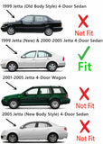Driver Left Side Rear Door Window Door Glass Compatible with Volkswagen Jetta 2000-2005 / Jetta New 1999 4 Door Sedan Models (Not For Wgaon Or 2005 New Jetta)