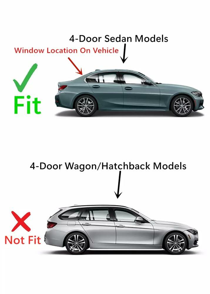 Heated Back Window Back Glass Compatible with BMW 3-Series 320i 330e 330i 4-Door Sedan 2019-2025 Models
