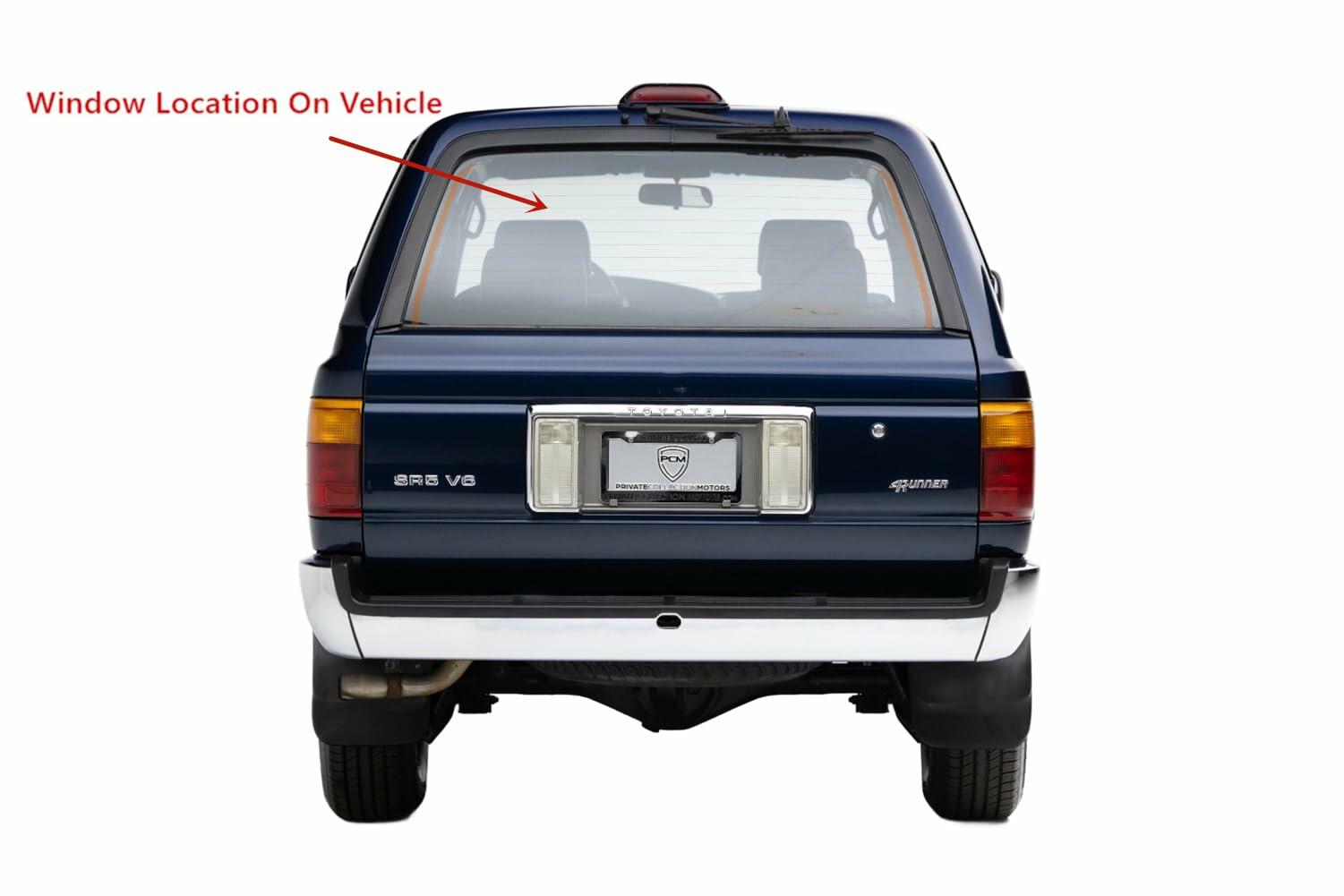 Heated Back Window Back Glass Compatible with Toyota 4Runner 1990-1995 Models
