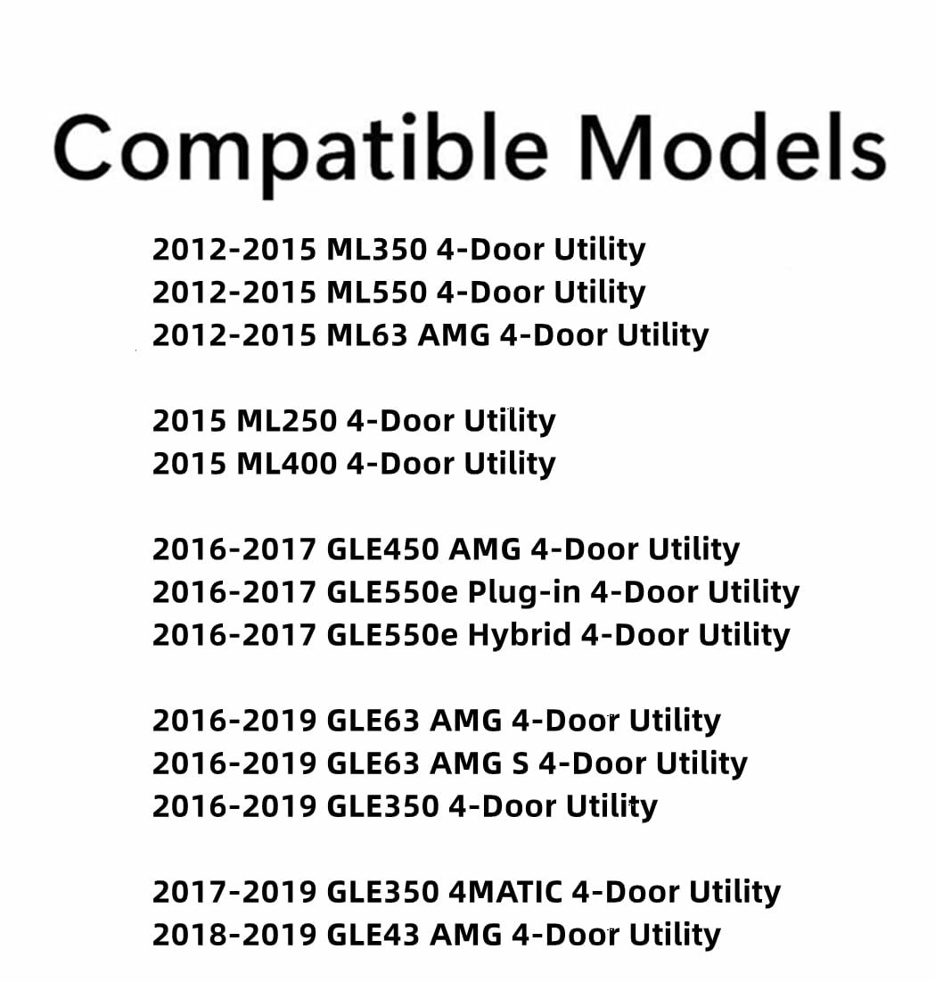 Heated Back Window Back Glass Rear Compatible with Mercedes Benz ML250 ML350 ML400 ML550 ML63 2012-2015 Models / GLE450 GLE550 GLE63 GLE350 GLE43 2016-2019 4 Door SUV Models