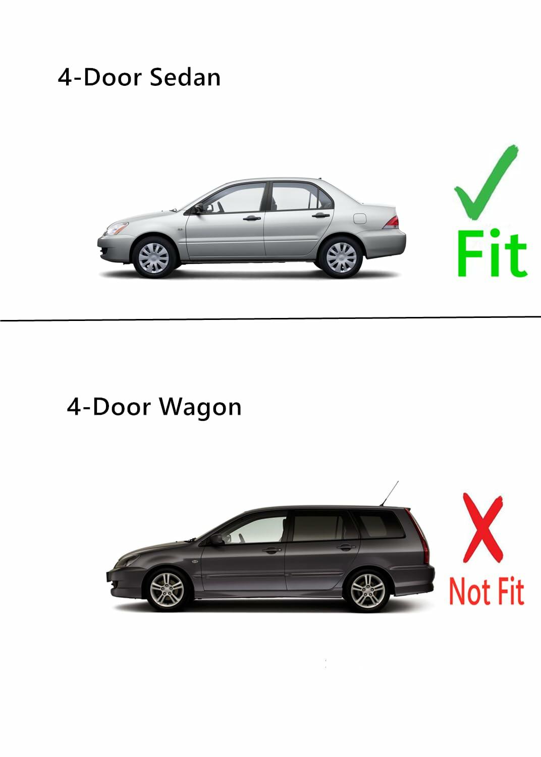 W/O Wiper Hole Style Heated Back Window Back Glass Compatible with Mitsubishi Lancer 4 Door Sedan 2002-2007 Models