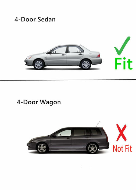 W/O Wiper Hole Style Heated Back Window Back Glass Compatible with Mitsubishi Lancer 4 Door Sedan 2002-2007 Models