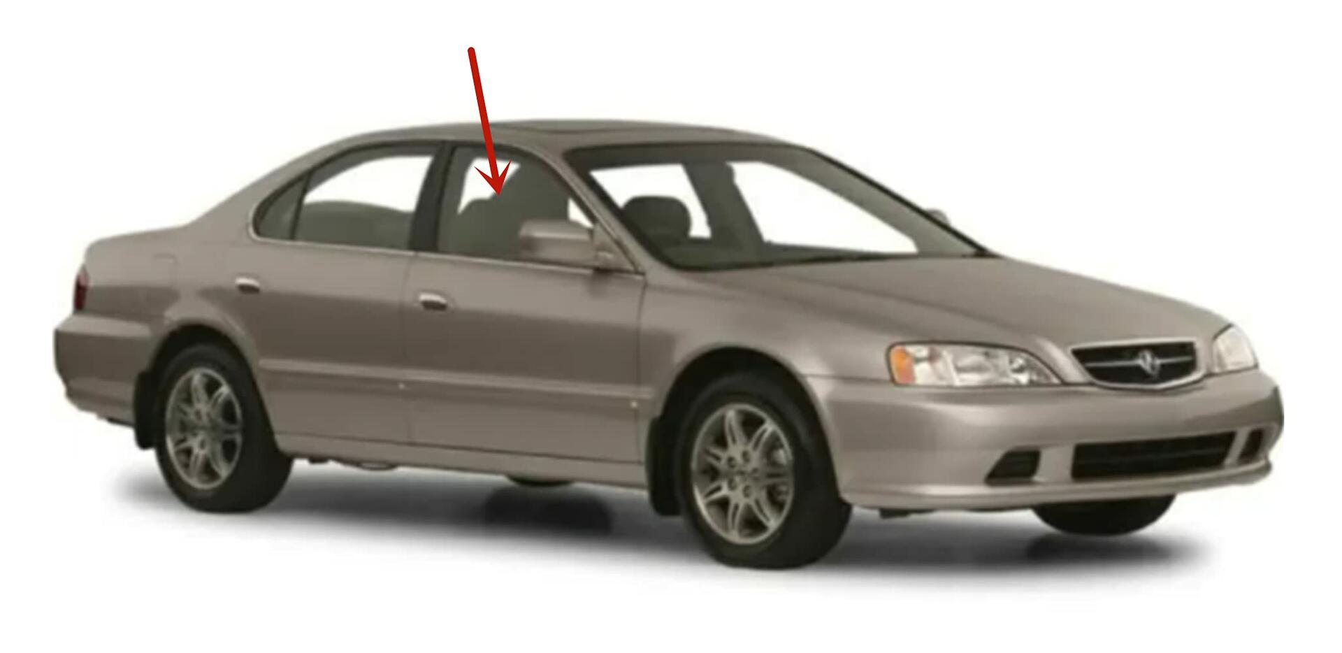 Passenger Right Side Front Door Window Door Glass Compatible with Acura 3.2TL 1999-2002 Models / TL 2003 Models